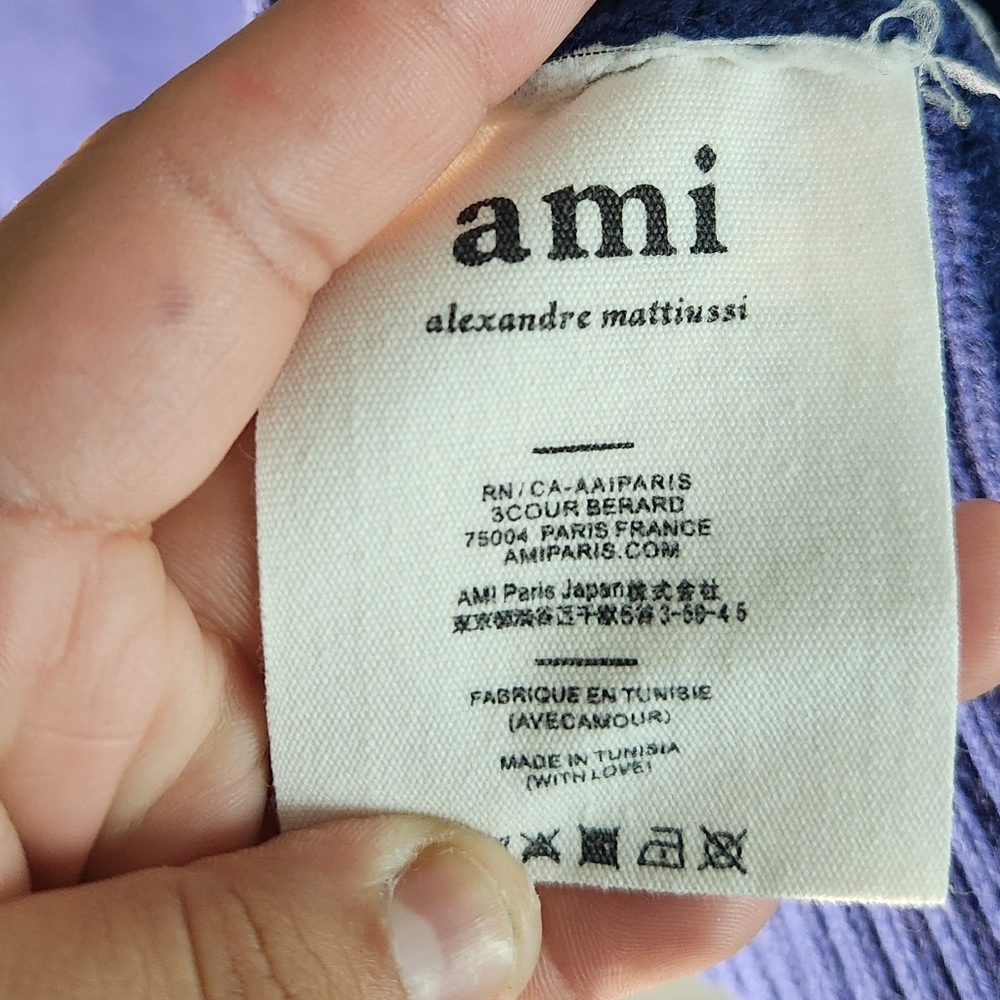 ❤️ AMI Paris Cardigan – Iconic Red Heart Logo – Navy Blue – Designer Staple ❤️ - Picture 6 of 10